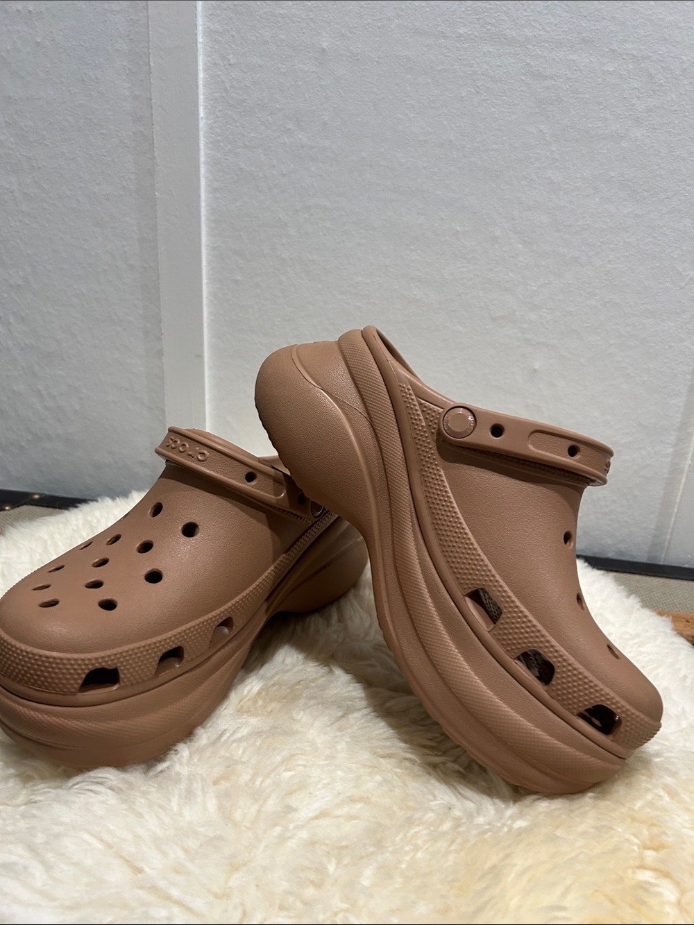 Crocs Bae Clog Milk Chocolate Women Slip On Casual Platform Sandal (size 8W)